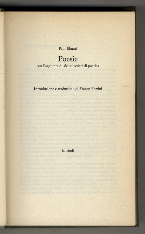 Poesie. Con l'aggiunta di alcuni scritti di poetica. Introduzione e …