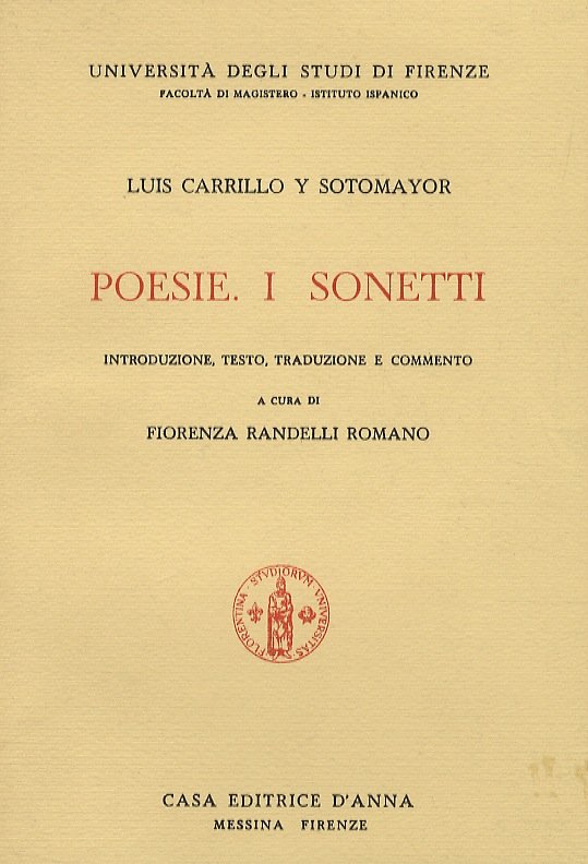 Poesie. I. Sonetti. Introduzione, testo, traduzione e commento. A cura … | Immagine principale