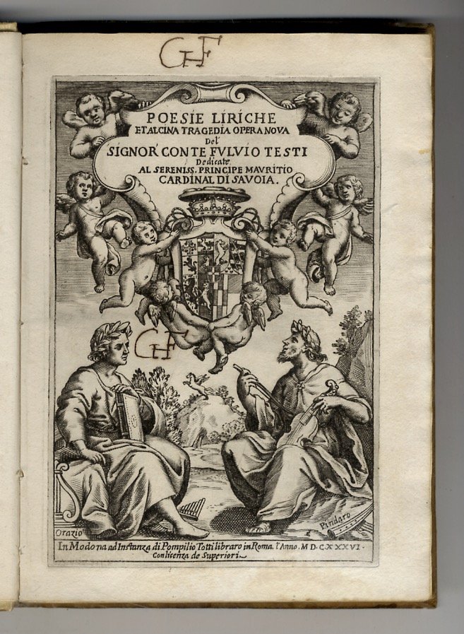 Poesie liriche et Alcina tragedia opera nova del' signor conte …