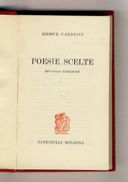 Poesie scelte. Seconda Edizione. | Immagine principale