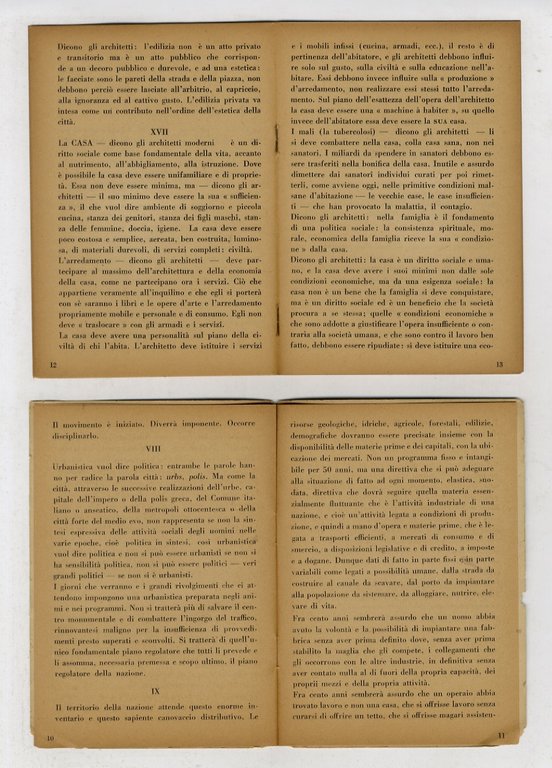 Politica dell'Architettura. [Al quale uniamo:] MELIS Armando. Profezia urbanistica della …