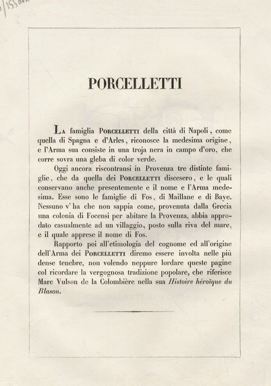 PORCELLETTI di Napoli.