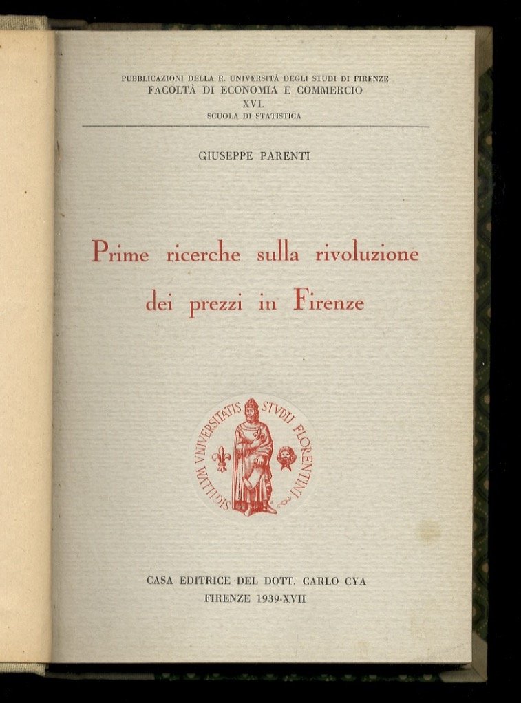 Prime ricerche sulla rivoluzione dei prezzi in Firenze.
