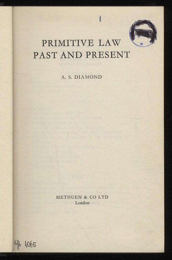 Primitive Law, Past and Present.