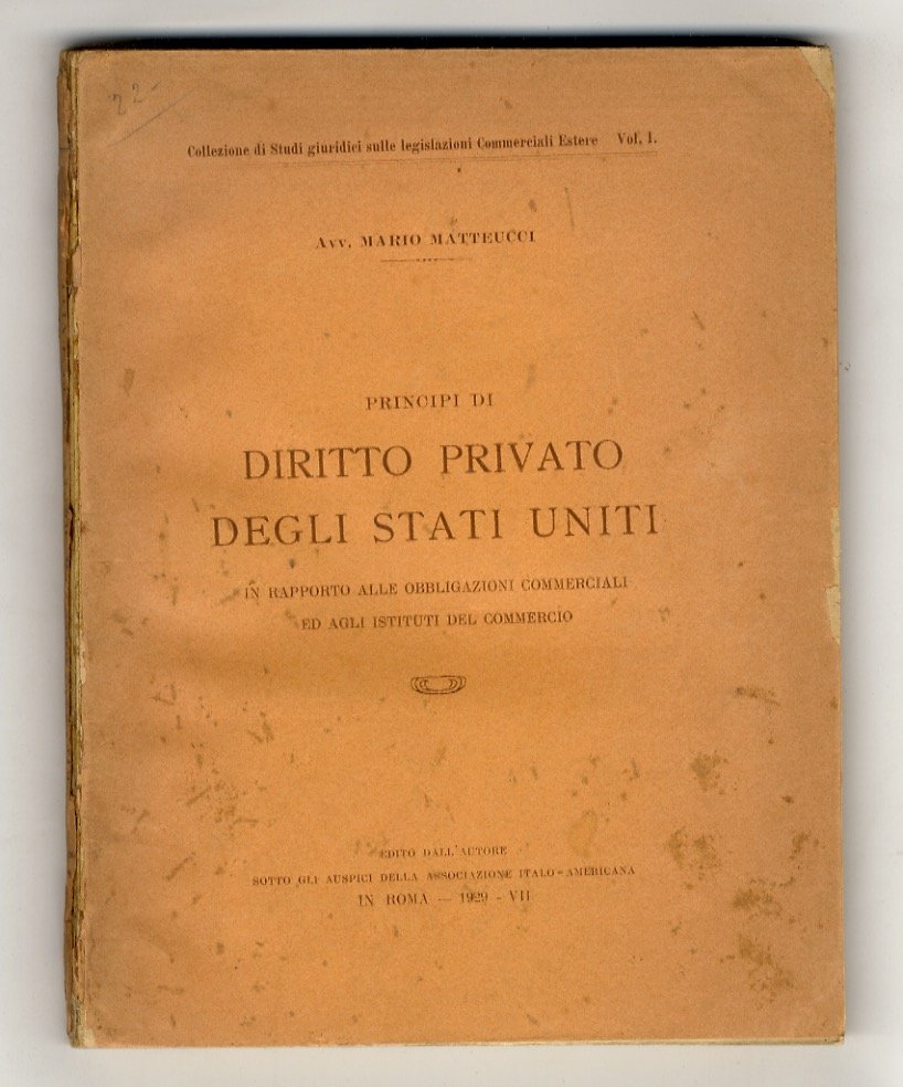 Principi di diritto privato degli Stati Uniti, in rapporto alle …