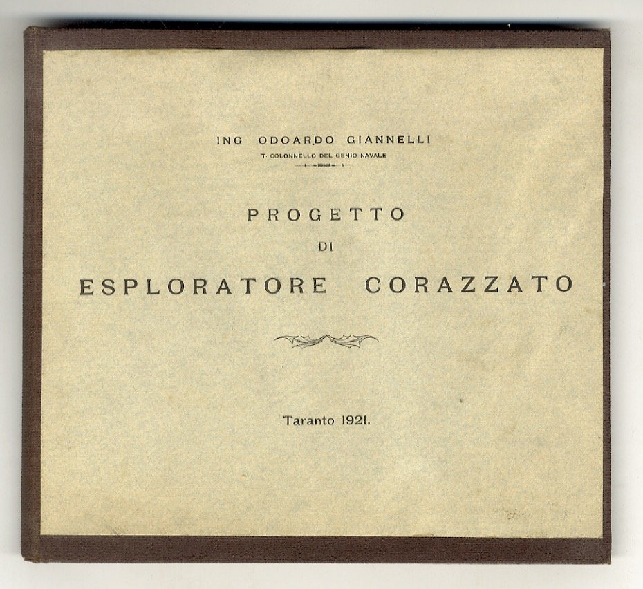 Progetto di esploratore corazzato. Relazione. Disegni.