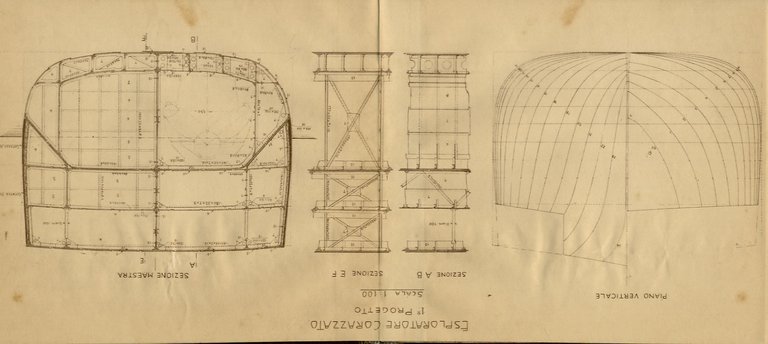 Progetto di esploratore corazzato. Relazione. Disegni.
