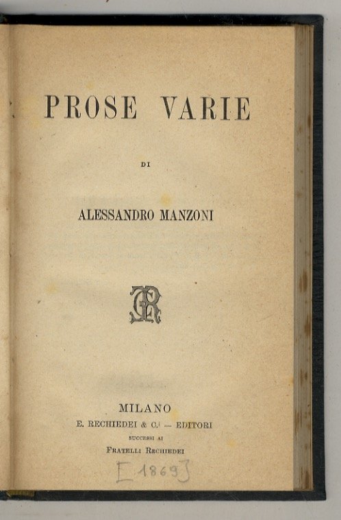 Prose varie. (Lettre a M. C*** sur l'unité de temps … | Immagine principale
