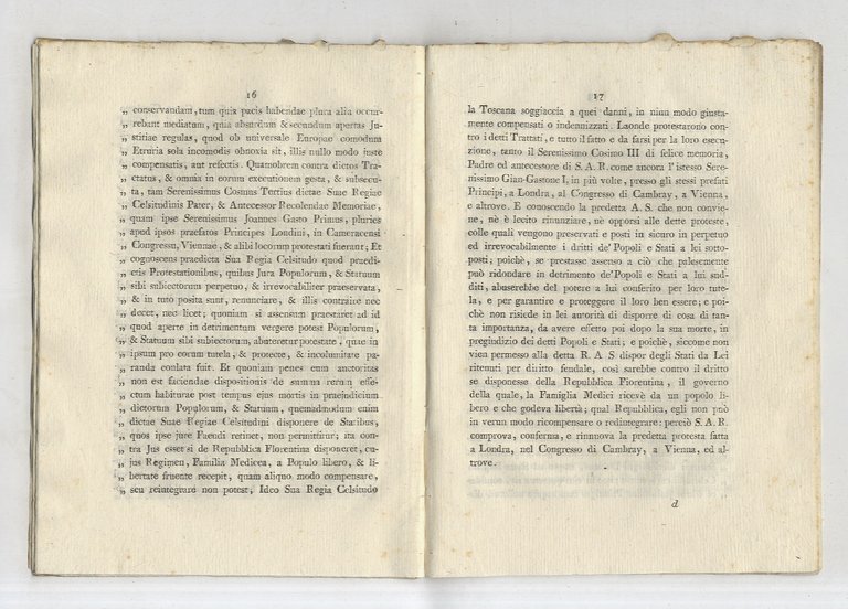 Prospetto delle ragioni che assistono i toscani sopra i diritti …