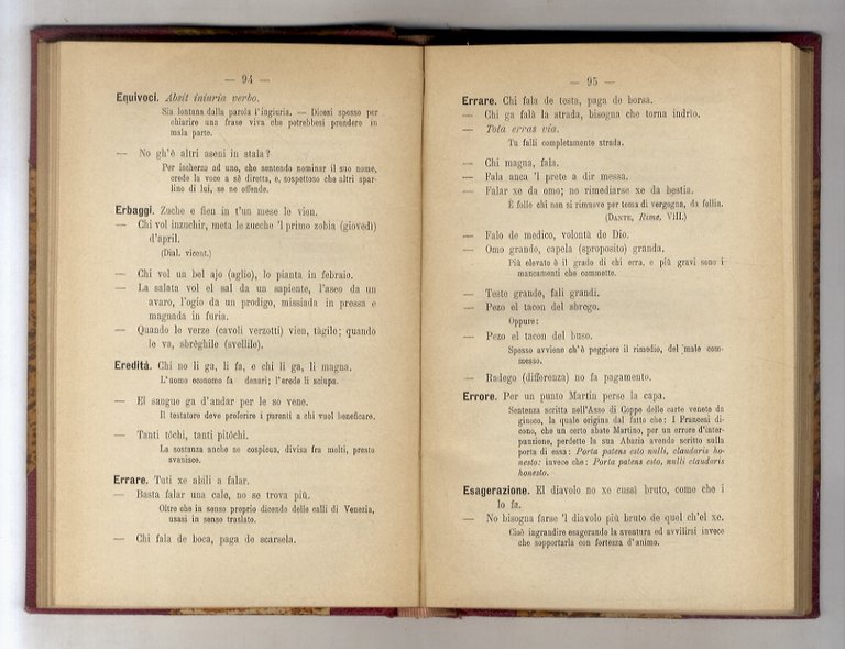 Proverbi e modi proverbiali veneti. raccolti ed illustrati con massime …