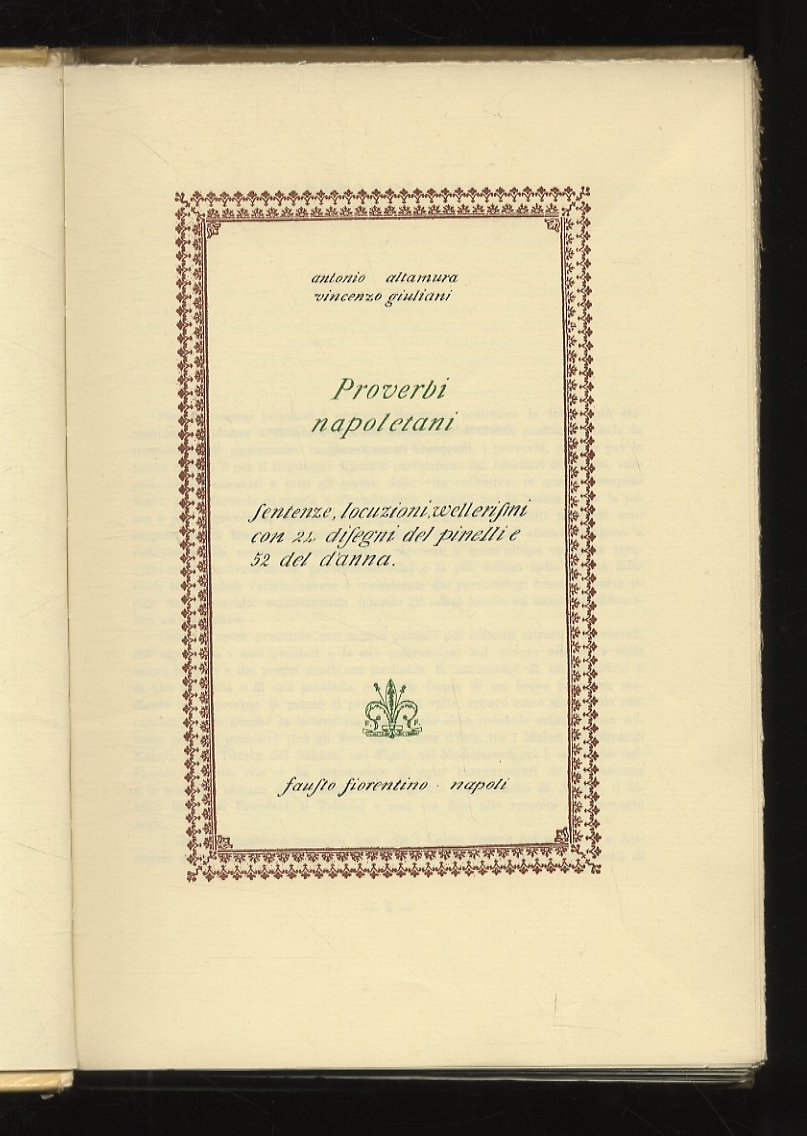 Proverbi napoletani. Sentenze, locuzioni, wellerismi. Con 24 disegni del Pinelli …