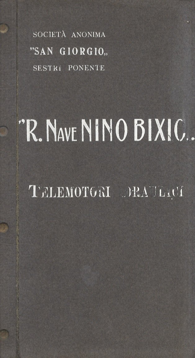 R. Nave Nino Bixio. Telemotori idraulici per il comando a …