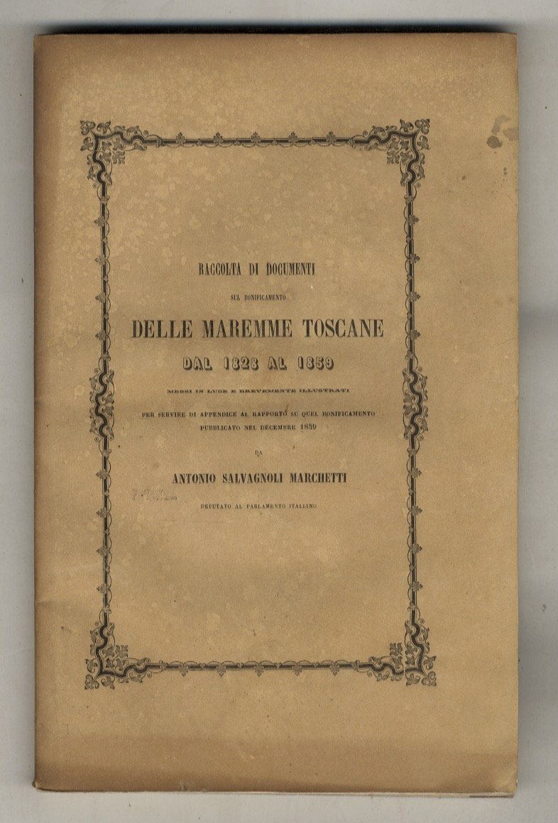 Raccolta di documenti sul bonificamento delle maremme toscane dal 1828 … | Immagine principale