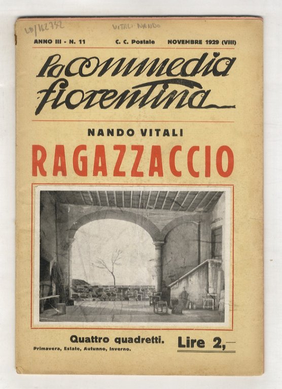 Ragazzaccio [con illustrazioni di Yambo]. [In:] La commedia fiorentina. Anno III, fasc. 11, novembre 1929.