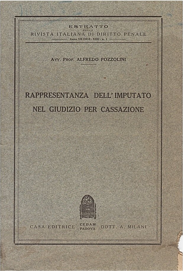 Rappresentanza dell'imputato nel giudizio per cassazione.