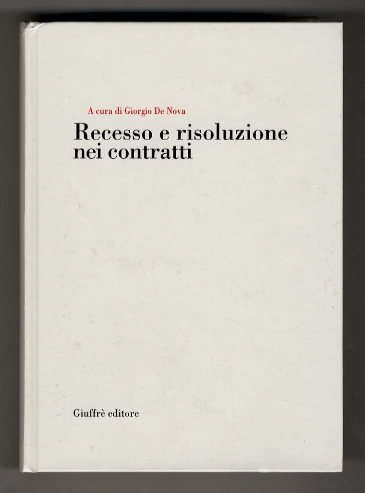 Recesso e risoluzione nei contratti.