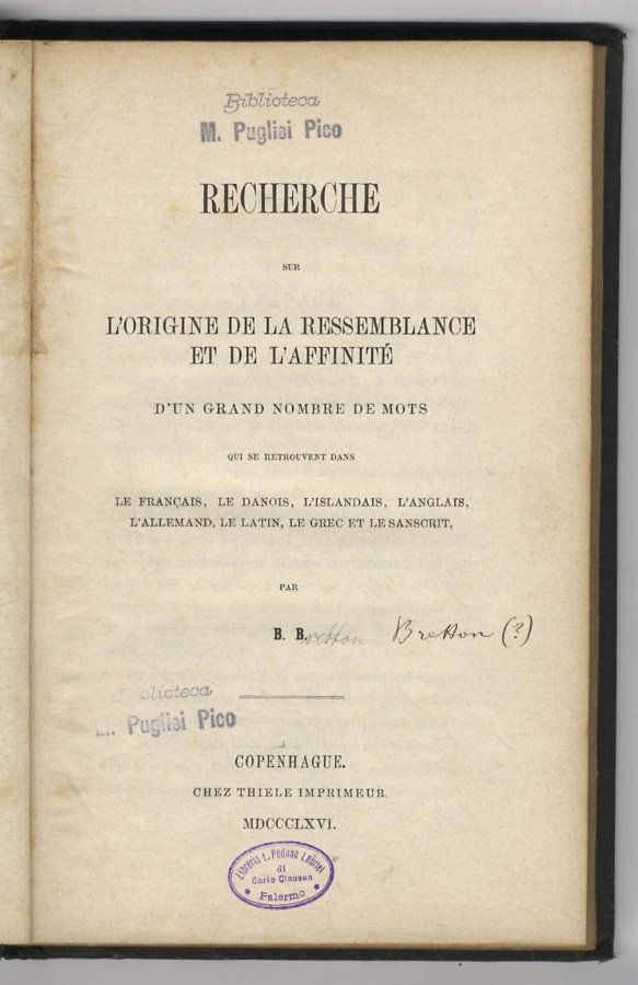 Recherche sur l'origine de la ressemblance et de l'affinité d'un …