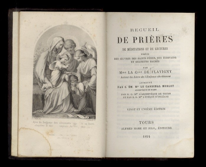 Recueil de prières de méditations et de lectures (.).