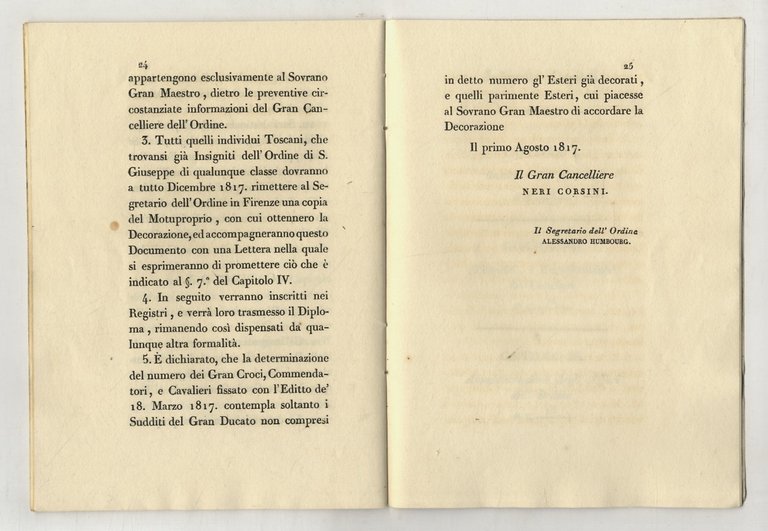 REGOLAMENTO o siano Costituzioni dell'Ordine del Merito sotto il titolo …