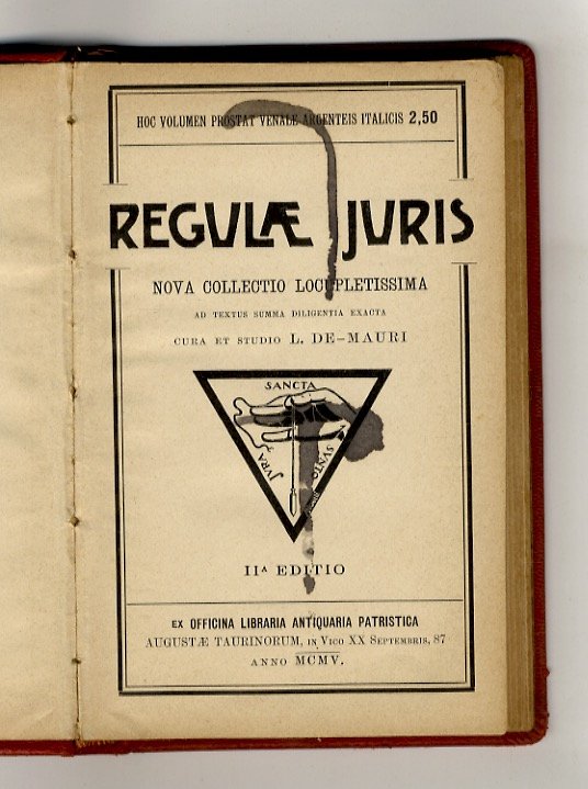 Regulae juris. Nova collectio locupletssima ad textus summa diligentia exacta …