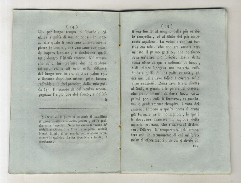 Relazione prima dell'eruzione del Vesuvio dagli 11. agosto fino ai …