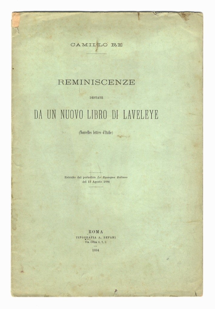 Reminiscenze destate da un nuovo libro di Laveleye (Nouvelles lettres …