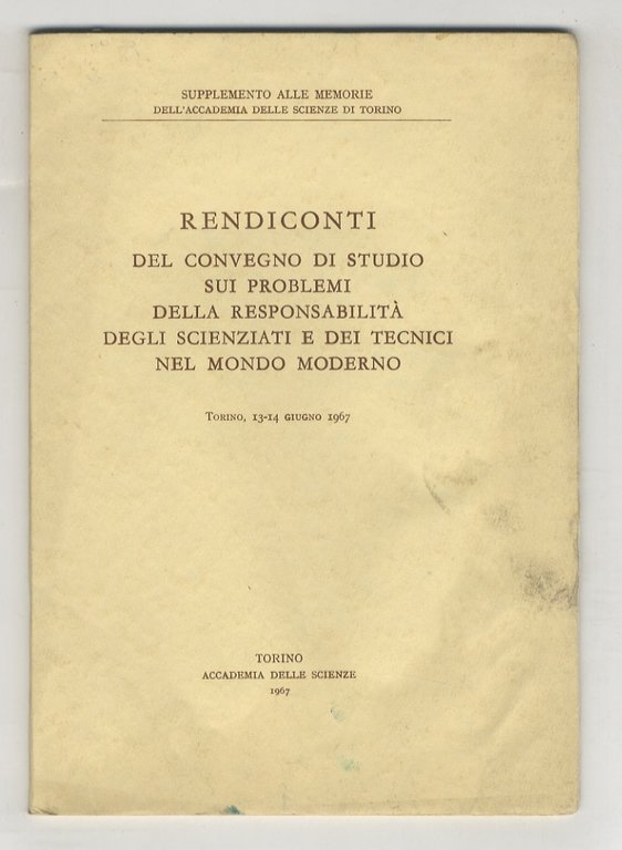 Rendiconti del Convegno di studio sui problemi della responsabilità degli …