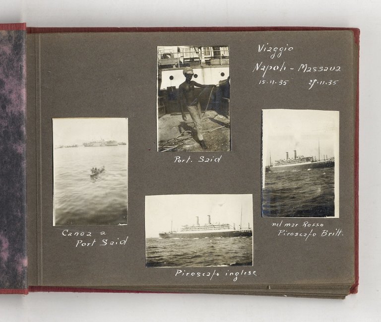 [Resoconto dell'arrivo d'un gruppo di impiegati postali italiani - partiti da Napoli il 15 novembre 1935 - all'ufficio postale di Assab, in Eritrea].