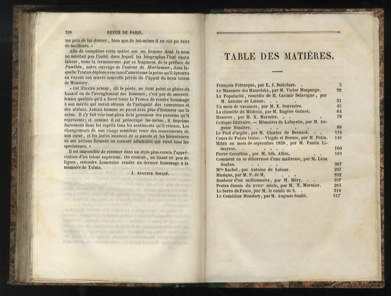 Revue de Paris, édition augmentée des principaux articles de la …