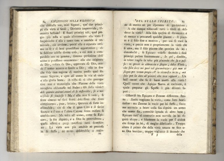 Riflessioni su la filosofia del bello spirito.