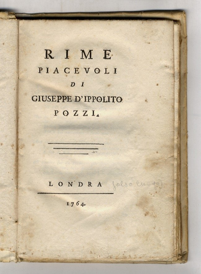 Rime piacevoli di Giuseppe d'Ippolito Pozzi.