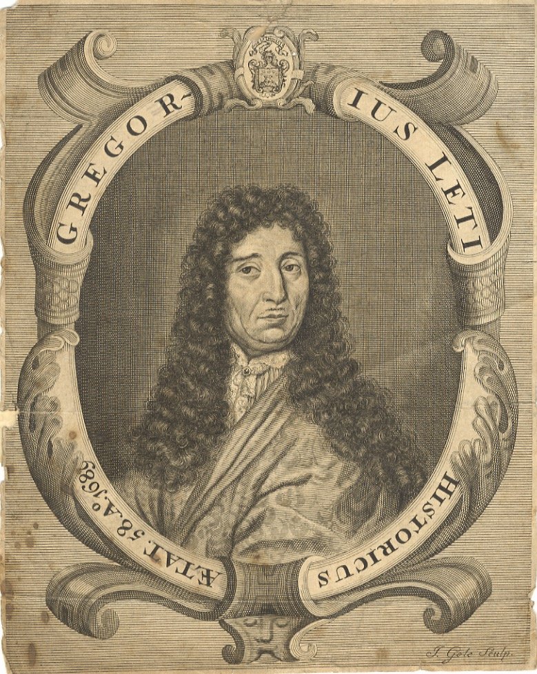Ritratto di Gregorio Leti (1630-1701).