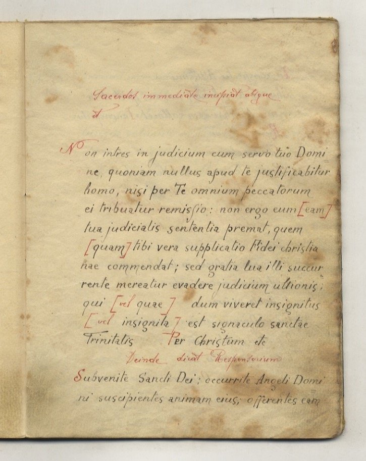 [RITUALE Romanum: Liber de exequiis].