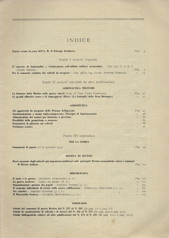 RIVISTA aeronautica. Periodico mensile. Anno IX - N. 2. Febbraio …