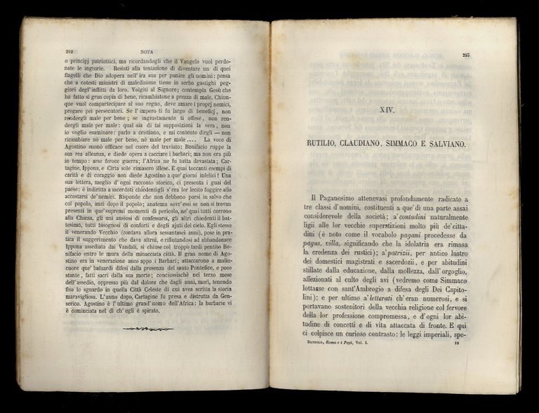 Roma ed i Papi. Studi filosofici letterari ed artistici.