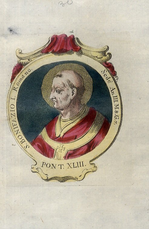 S. Bonifazio I Romano. Sedè An. III, M. 8. G. …