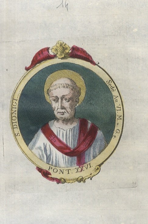 S. Dionigi. Sedè An. VI, M. 2, G. 4. (Dionisio …
