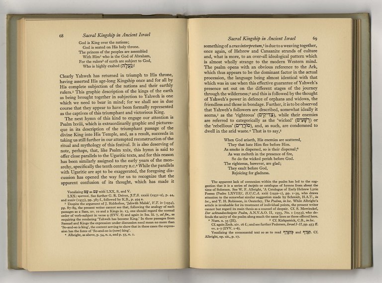Sacral Kingship in Ancient Israel.