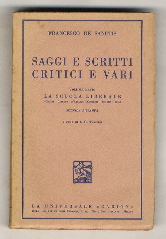 Saggi e scritti critici e vari. Seconda ristampa. A cura …