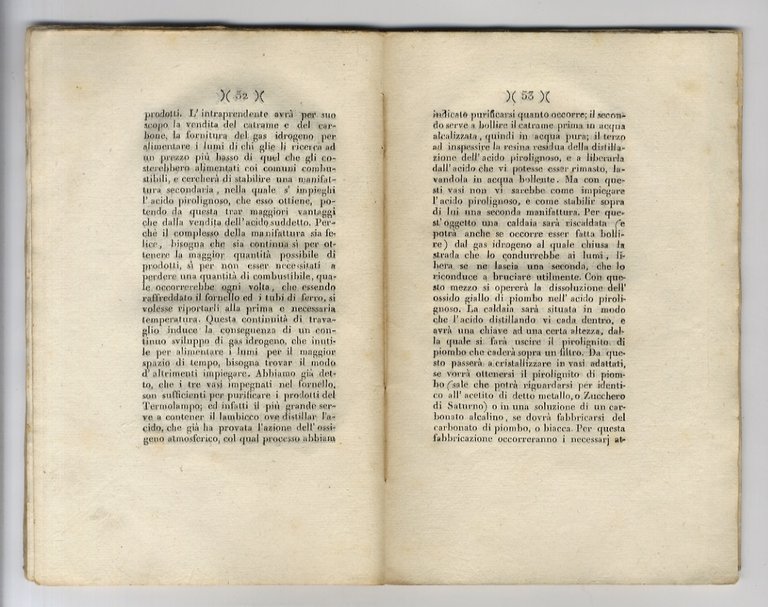 Saggio sul termolampo a legno di Cosimo Ridolfi.
