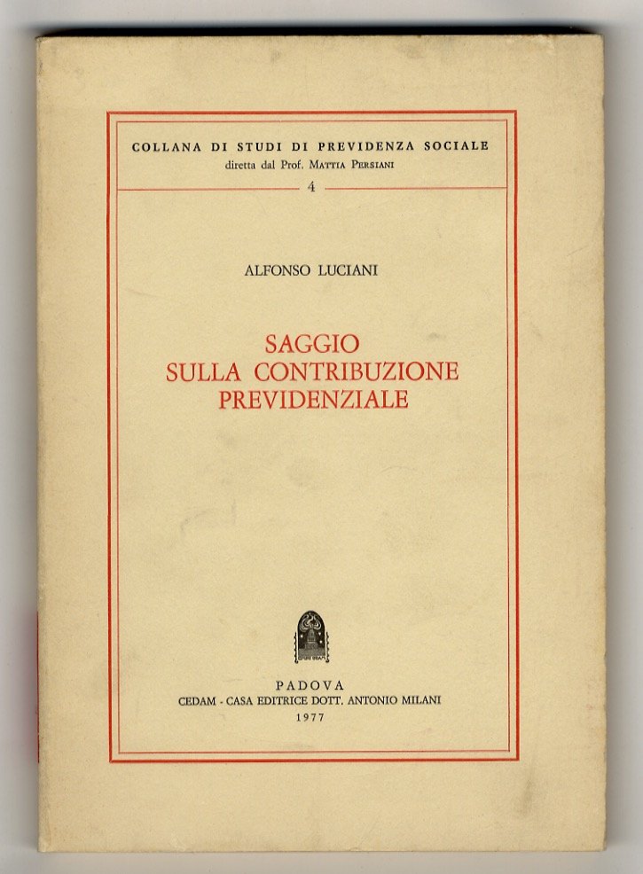 Saggio sulla contribuzione previdenziale.