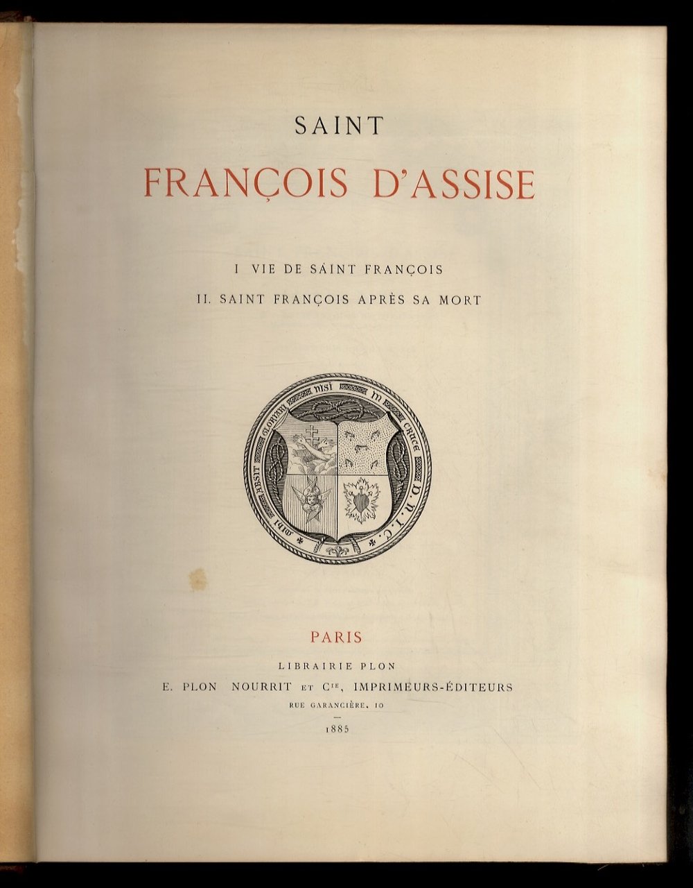 Saint François d'Assise. I. Vie de Saint François (par le …