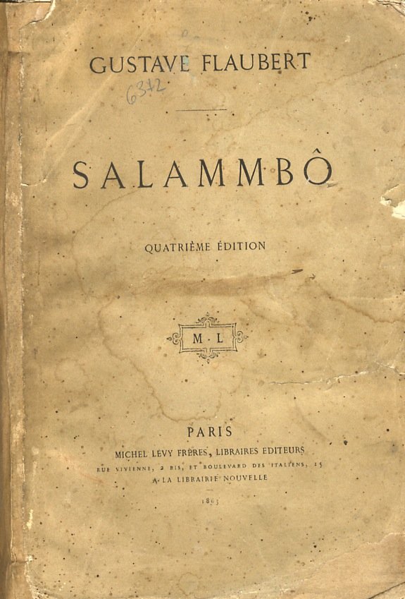 Salammbô. Quatrième édition.