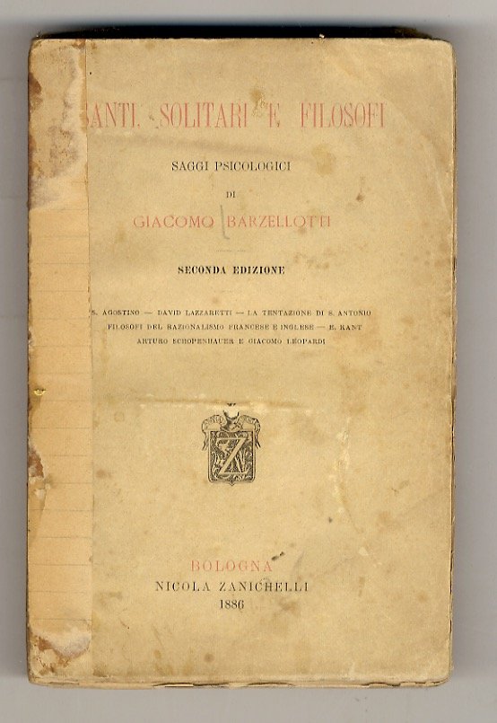 Santi, solitari e filosofi. Saggi psicologici [.].