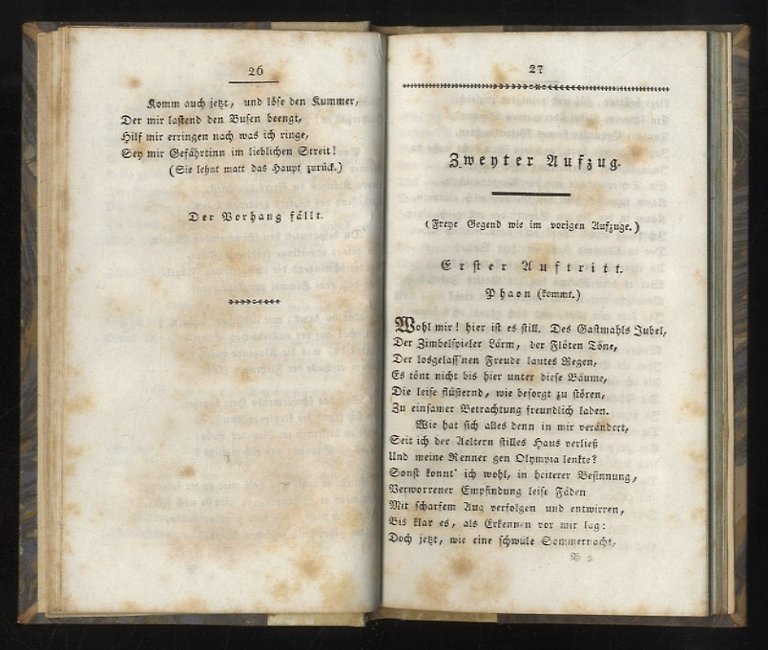 Sappho. Trauerspiel in fünf Aufzügen.