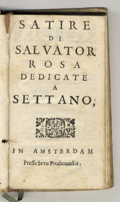 Satire di Salvator Rosa dedicate a Settano. | Immagine principale