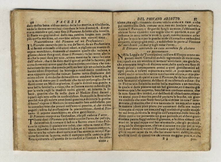 SCELTA di facezie, motti, burle e buffonerie del piovano Arlotto …