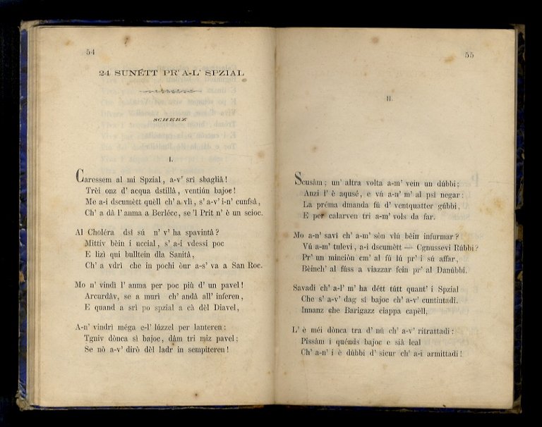 Scherz puetic in dialett bulgneis d'Jusfein Barigazz. [Legato con:] Ferrari …