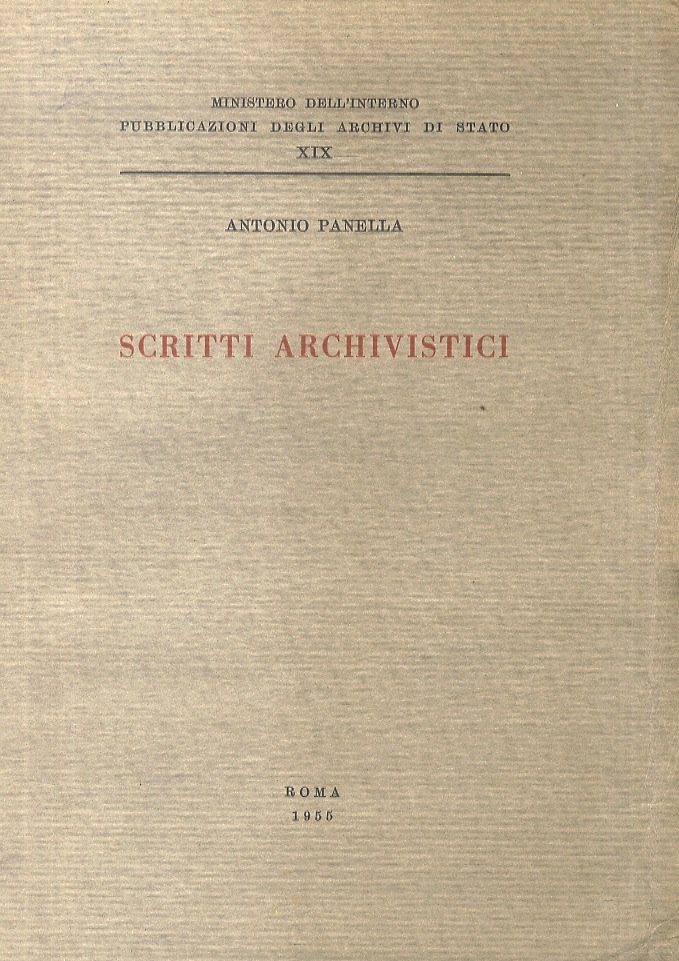Scritti archivistici.