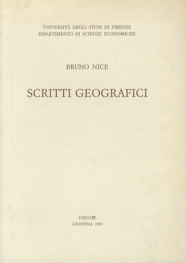 Scritti geografici (1939-1991).